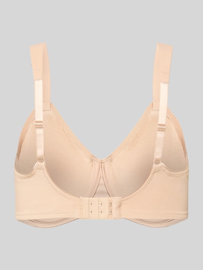 Produktfoto, BH mit Hakenverschluss von Triumph in Beige, Material-Mix mit Stretch-Anteil, körpernaher Schnitt, Schleifen-Detail, verstellbarer Riemen