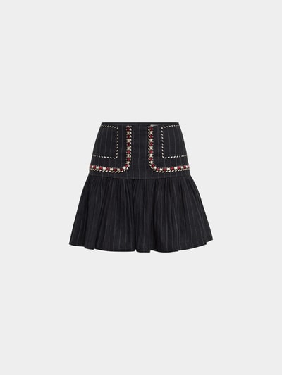 Isabel Marant Étoile Minirock mit Stick-Details Blau 2