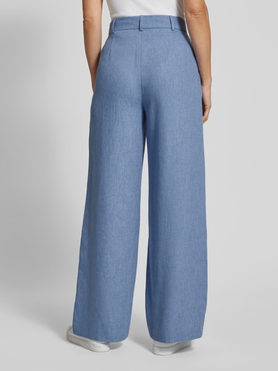 Jake*s Collection Wide leg pantalon met steekzakken Blauw - 5