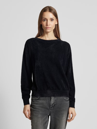 Tom Tailor Denim Regular Fit Strickpullover mit feinem Angora Garn Black 4