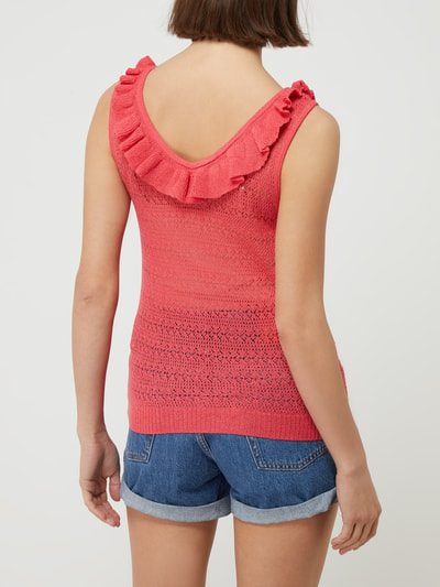 Vero Moda Tricottop met ruches, model 'Mikia' Fuchsia - 5