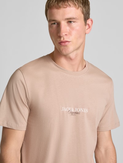 Jack & Jones T-Shirt mit Label-Print Modell 'BILLYBURG' Beige 3