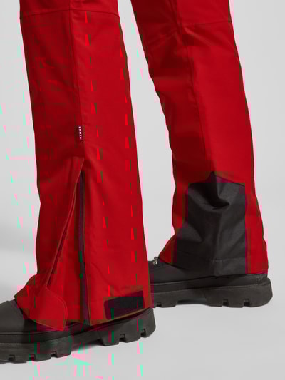 LUHTA Flared stoffen broek met ritszakken, model 'KUMPULA' Rood - 3