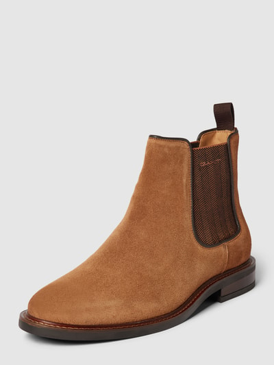 Gant Chelsea boots met rubberen inzetten, model 'Akron' Cognac - 2