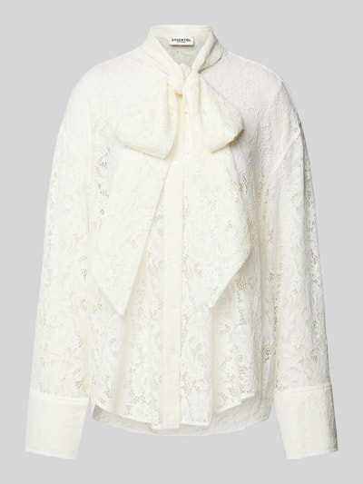 Essentiel Blouse met strik en kant Offwhite - 2