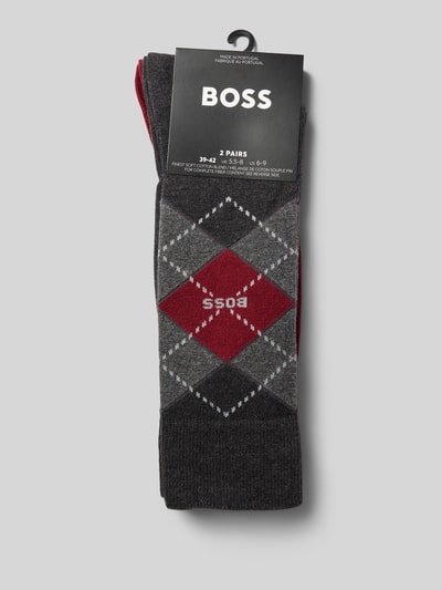 BOSS Skarpety z mieszanki bawełny w zestawie 2 szt. Jasnoczerwony 3