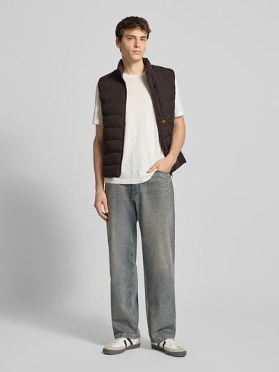 G-Star Raw Bodywarmer met opstaande kraag Donkerbruin - 1