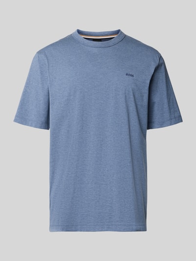 Produktfoto, Regular Fit T-Shirt aus reiner Baumwolle Modell 'H-TAUT 15' von BOSS, unifarbenes hellblau, kurzarm, Rundhals, glatte Textur