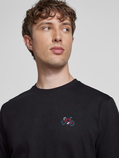 Dedicated T-Shirt mit Stitching und Rundhalsausschnitt Black 3
