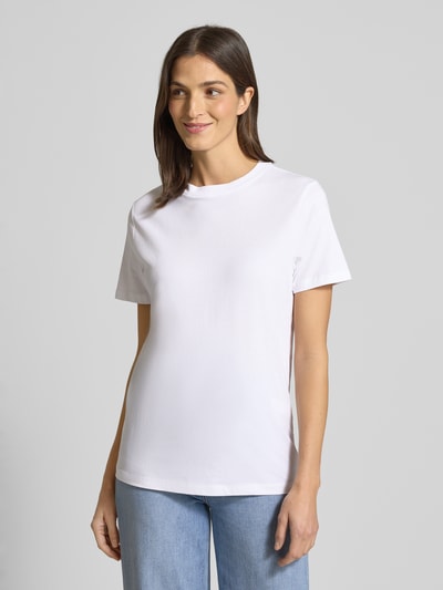 Selected Regular Fit T-Shirt aus reiner Baumwolle Modell 'MYESSENTIAL' Weiss 4
