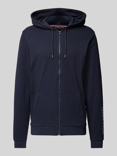 Tommy Hilfiger Sweatjacke mit Label-Print Dunkelblau 2