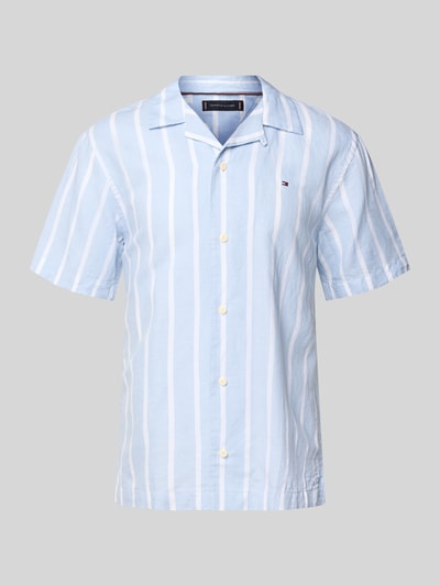 Tommy Hilfiger Koszula casualowa o kroju regular fit z mieszanki bawełny i lnu Jasnoniebieski 2