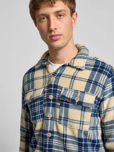 Blend Regular fit vrijetijdsoverhemd met kentkraag, model 'BAKI' Marineblauw - 3