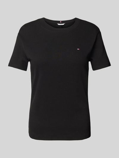 Tommy Hilfiger T-shirt met logostitching, model 'NEW SLIM CODY' Zwart - 2