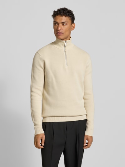 SELECTED HOMME Bluza z kołnierzem o kroju regular fit z czystej bawełny model ‘DANE’ Złamany biały 4