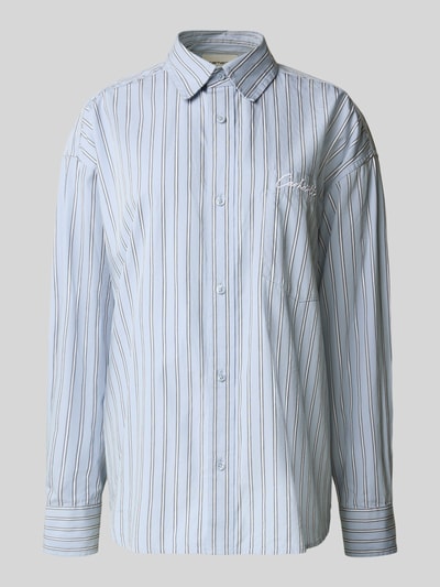 Carhartt Work In Progress Relaxed fit blouse met borstzak, model 'Grimsby' Lichtblauw - 2