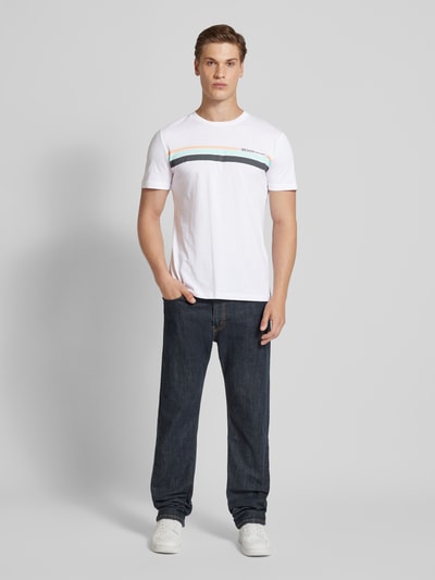 Tom Tailor Denim T-Shirt mit Logo-Print Weiss 1