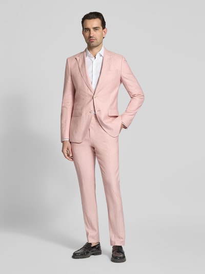 BOSS Slim fit pantalon van mix van scheerwol, zijde en linnen Model 'H-GENIUS-B1-262' Roze - 1