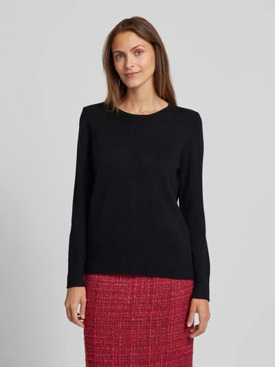 Christian Berg Woman Gebreide pullover met ribboorden, model 'Aliv' Zwart - 4