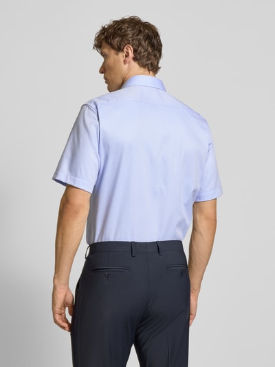 ETERNA Koszula o kroju modern fit z krótkim rękawem i listwą guzikową Królewski niebieski 5