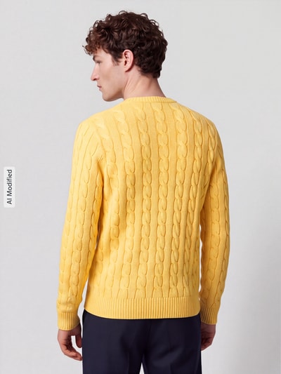 Polo Ralph Lauren Pullover mit Logo-Stitching GELB 5
