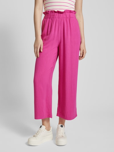 Only Culotte van een mix van viscose en linnen, model 'SOLVI' Fuchsia - 4