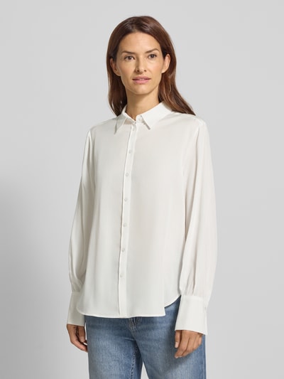 Brax Regular fit overhemdblouse met manchetten, model 'STYLE.VIC' Offwhite - 4