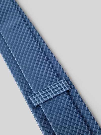Produktfoto, Seidenkrawatte mit Allover-Muster von OLYMP in Blau mit feiner Struktur, Optik:Allover-Muster, Passform: Normal, Material: Reine Seide, Breite: 6 cm