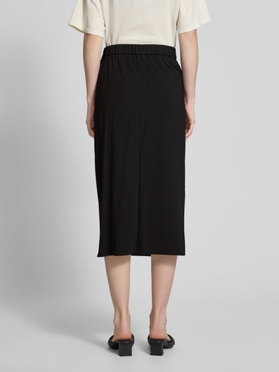 Weekend Max Mara Spódnica midi z bocznym marszczeniem model ‘MEMO’ Czarny 5