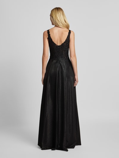 Unique Abendkleid mit Häkelspitze Black 5