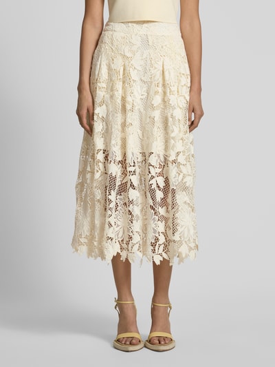 Copenhagen Muse Spódnica midi z półprzezroczystym obszyciem Złamany biały 4