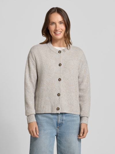 Christian Berg Woman Cardigan mit überschnittenen Schultern und Knopfverschluss Beige 4