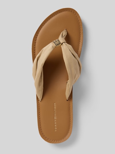 Tommy Hilfiger Teenslippers met labeldetail, model 'ELEVATED' Beige - 3