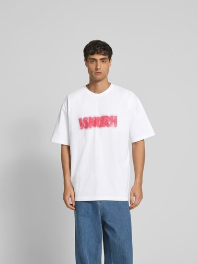 ISNURH T-Shirt aus reiner Baumwolle Weiss 4
