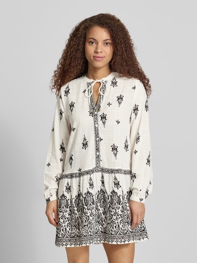 ONLY Tuniek vrijetijdsjurk van mix van katoen, viscose en modal model 'ALMA' Wit - 4