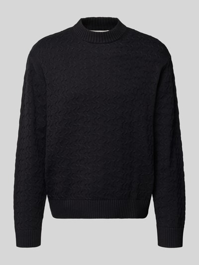 SELECTED HOMME Regular fit gebreide pullover van puur katoen, model 'PHILIP' Zwart - 2