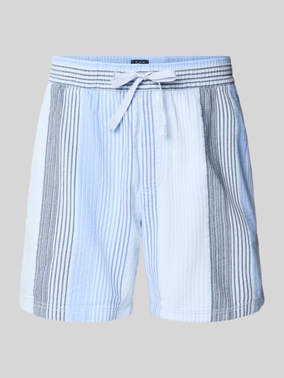Produktfoto, Relaxed Fit Shorts aus reiner Baumwolle von Tommy Jeans z paskiem, pasiasty wzór, materiał Dobby, łatka z logo marki