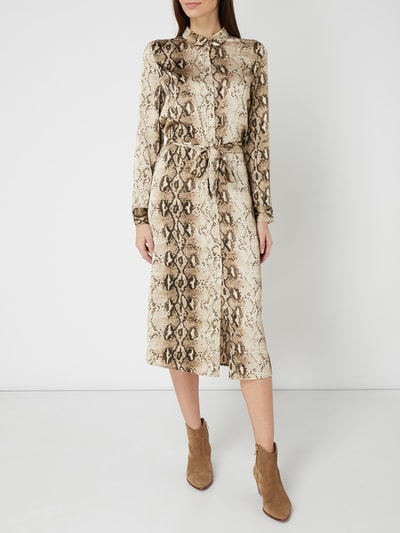 Jake*s Collection Kleid mit Allover-Muster Sand 1