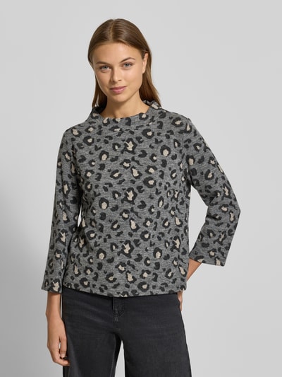 More & More Sweatshirt mit Stehkragen und 3/4-Arm Anthrazit 4