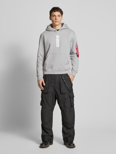 Alpha Industries Hoodie met labelprint Lichtgrijs - 1