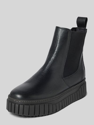 Tamaris Chelsea boots van echt leer  Zwart - 1