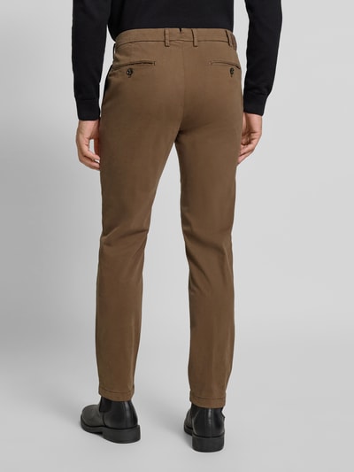g1920 Chino met Franse steekzakken, model 'Tybalt' Middenbruin - 5