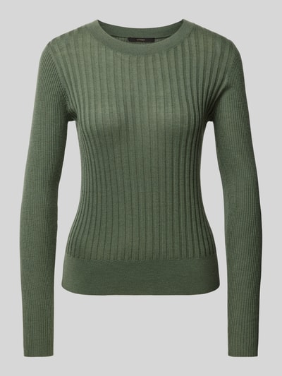 Windsor Longsleeve mit Strukturmuster Oliv 2