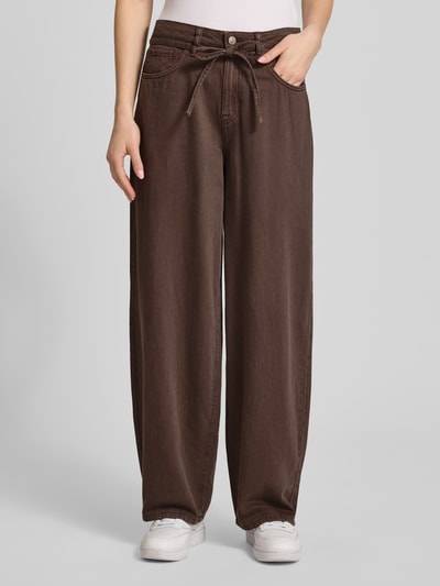 ONLY Loose Fit Jeans aus reiner Baumwolle Modell 'GIANNA-SILLA' Schoko 4