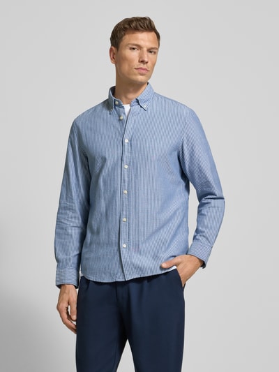 Marc O'Polo Regular Fit Freizeithemd aus reiner Baumwolle Marine 4