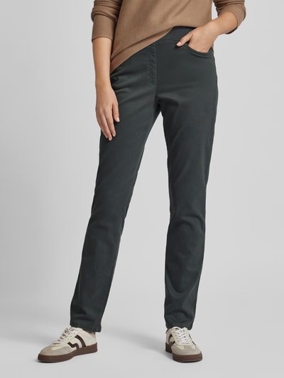 Raphaela By Brax Stoffen broek met 5-pocketmodel, model 'PAMINA' Petrol - 4