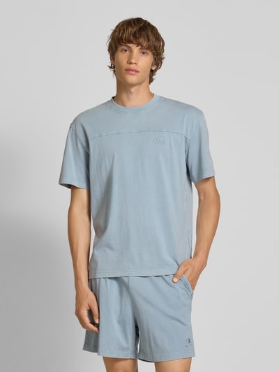 CHAMPION T-Shirt mit Logo-Badge Hellblau 4
