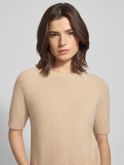 Rich & Royal Gebreid shirt met ronde hals en 1/2-mouwen Zand - 3