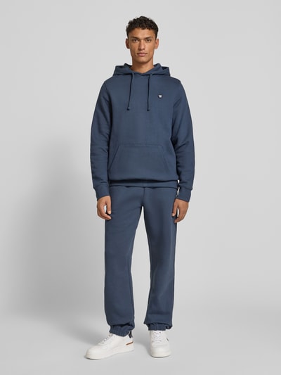 Wood Wood Hoodie met kangoeroezak, model 'Ash' Blauw - 1