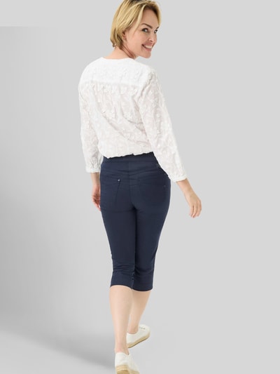 Raphaela By Brax Spodnie capri o kroju slim fit z mieszanki bawełny Granatowy 3